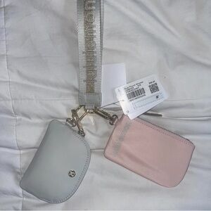 Lululemon Athletica Pink and Gray Card Holders